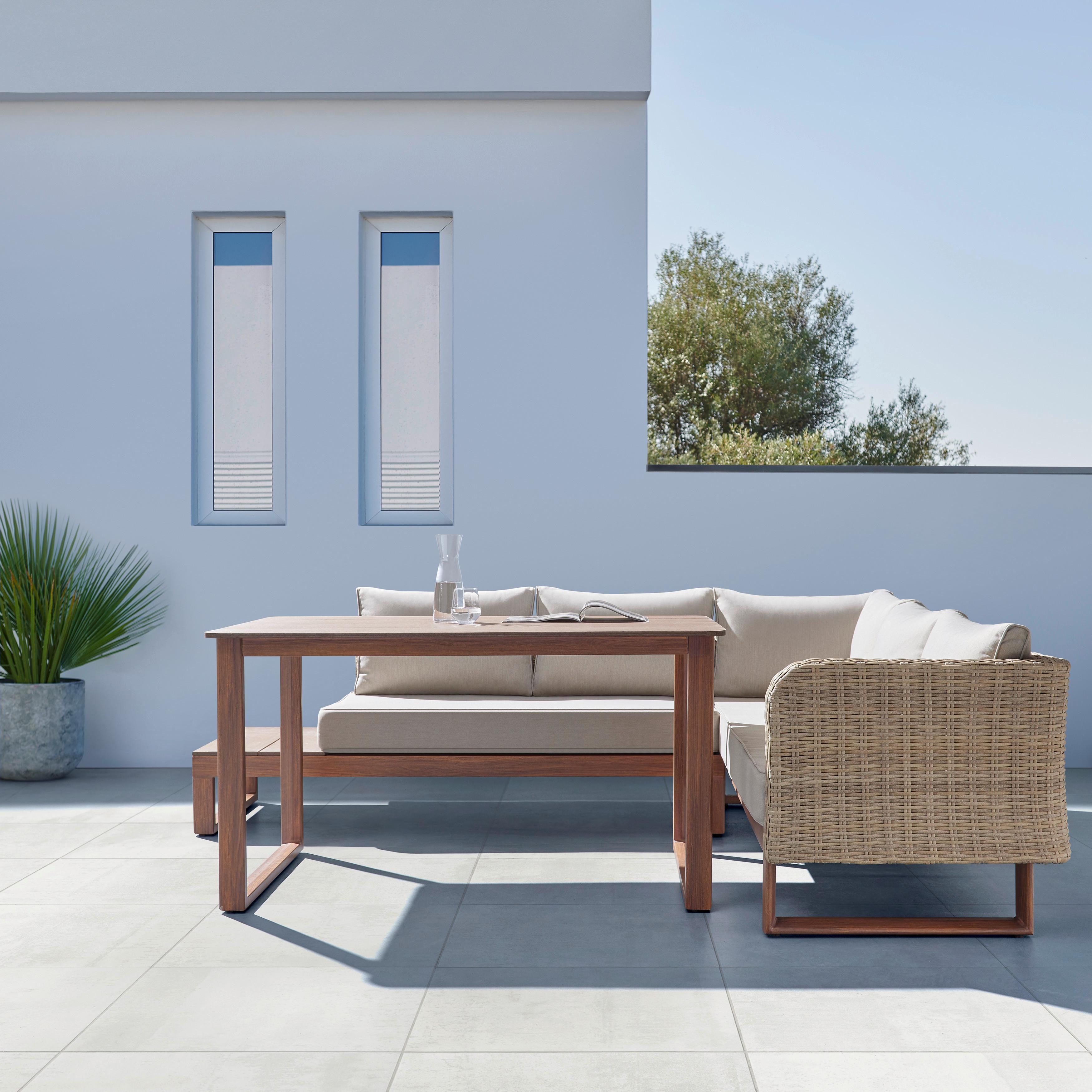 Sedacia Zostava Na Terasu Elisaveta Béžová - svetlohnedá/béžová, Moderný, kov/textil - Bessagi Garden