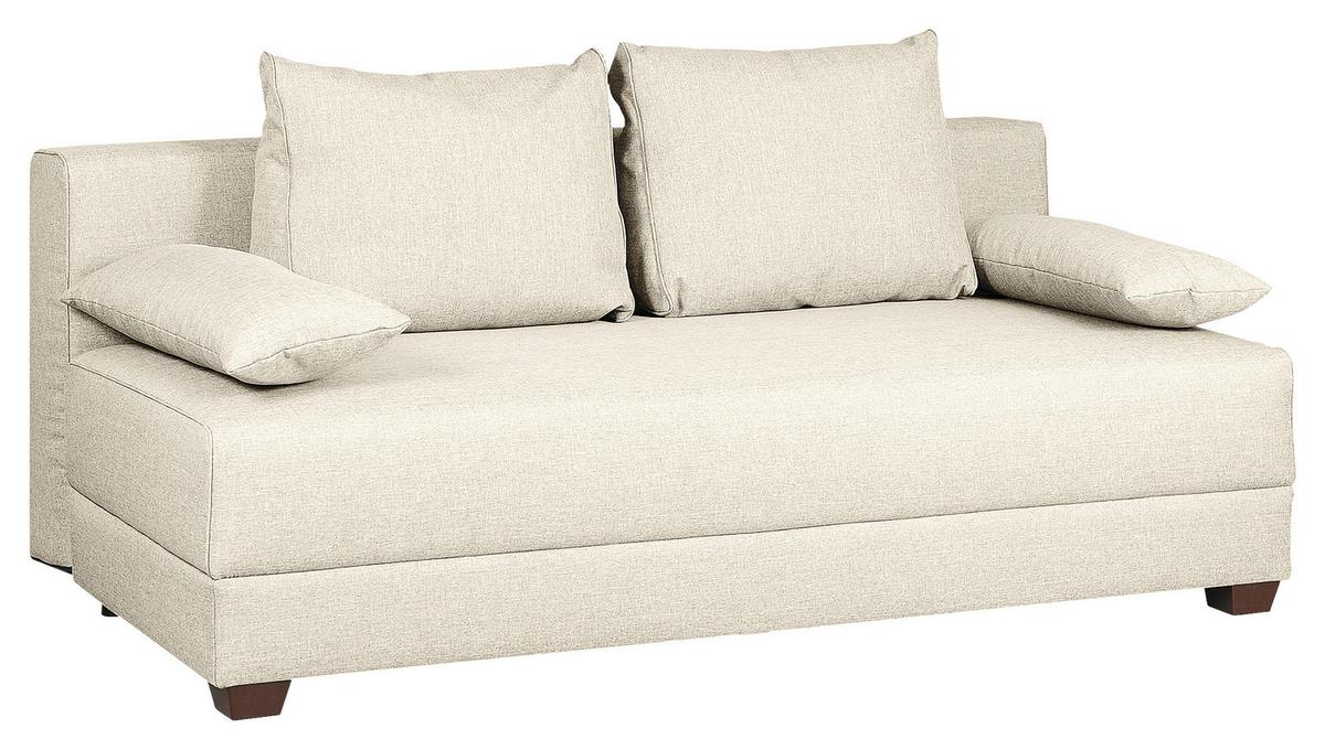 Schlafsofa Dingo, Creme B: 202 cm - Dunkelbraun/Creme, Design, Textil (202/85/110cm) - MID.YOU