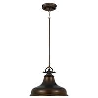Hängeleuchte Emery H: 37,7 cm 1-Flammig Bronzefarben - Bronzefarben, Design, Glas/Metall (28.4/37.7cm) - Elstead Lighting