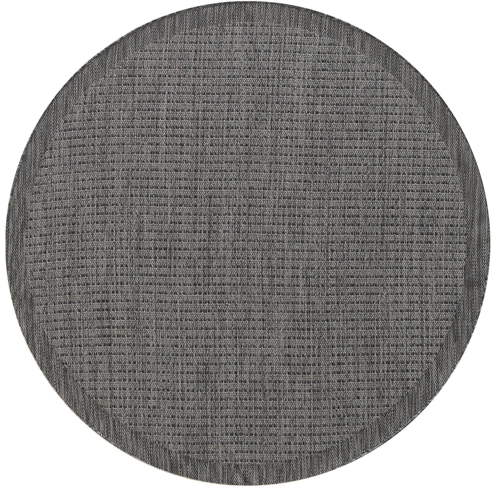 Outdoor-Teppich Giza schwarz 160 cm, In- & Outdoor - Schwarz, Basics, Textil (160cm) - Ayyildiz 