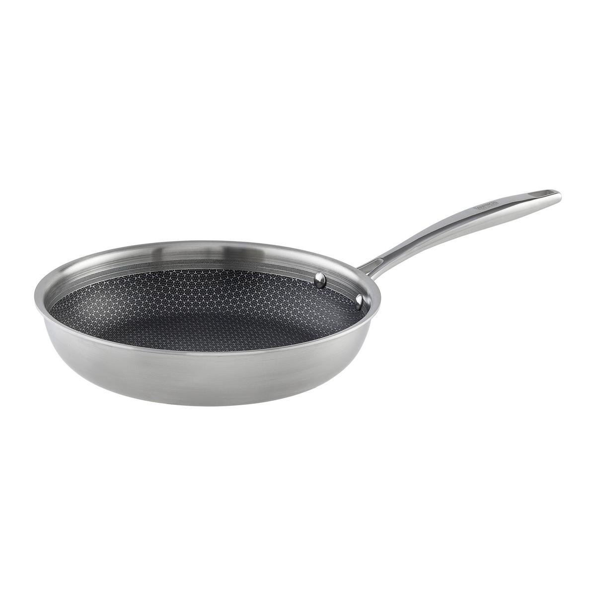 Pánev na smažení P/V: 24/5 CM - barvy nerez oceli, Moderní, kov (24/5cm) - Gourmesto