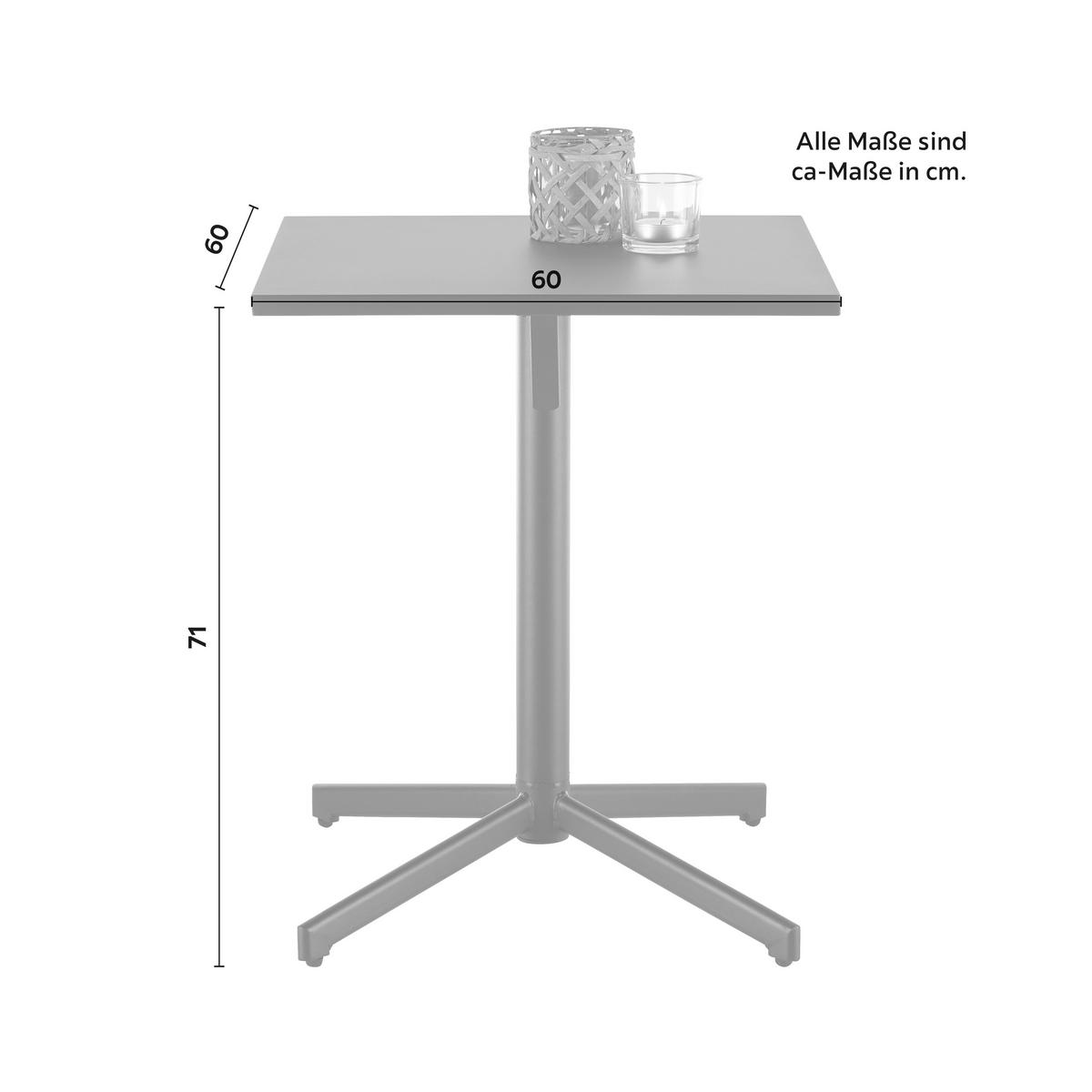 ZAHRADNÍ STŮL KATAR - černá, kov (60/71/60cm) - Mömax