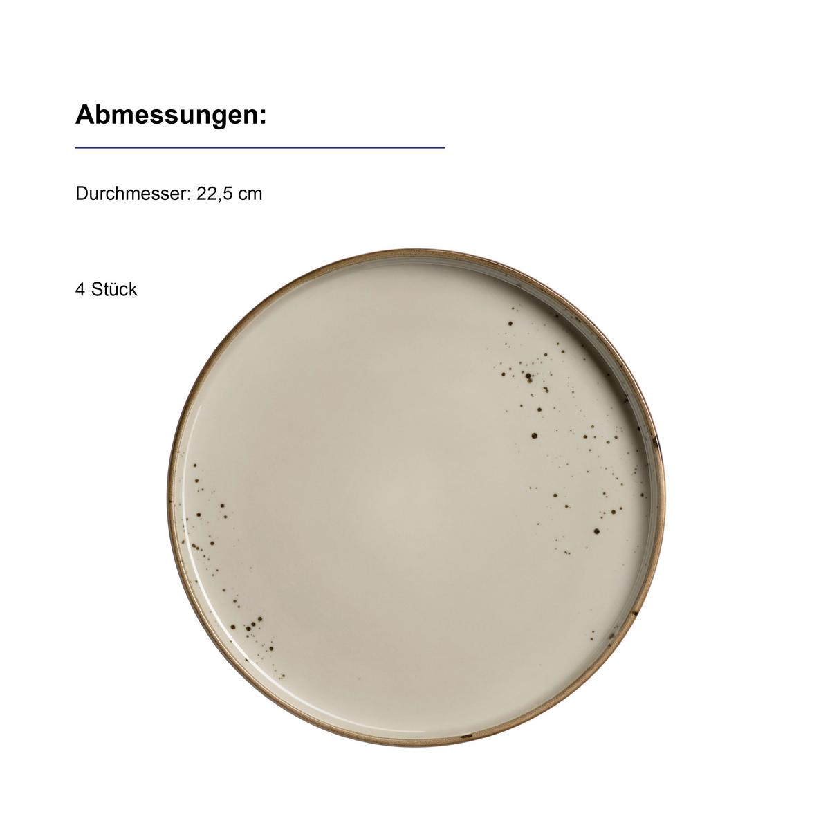 Kombiservice Pintar 16-Teilig Porzellan, Graugrün, 4 Pers. - Graugrün, Basics, Keramik - Mäser