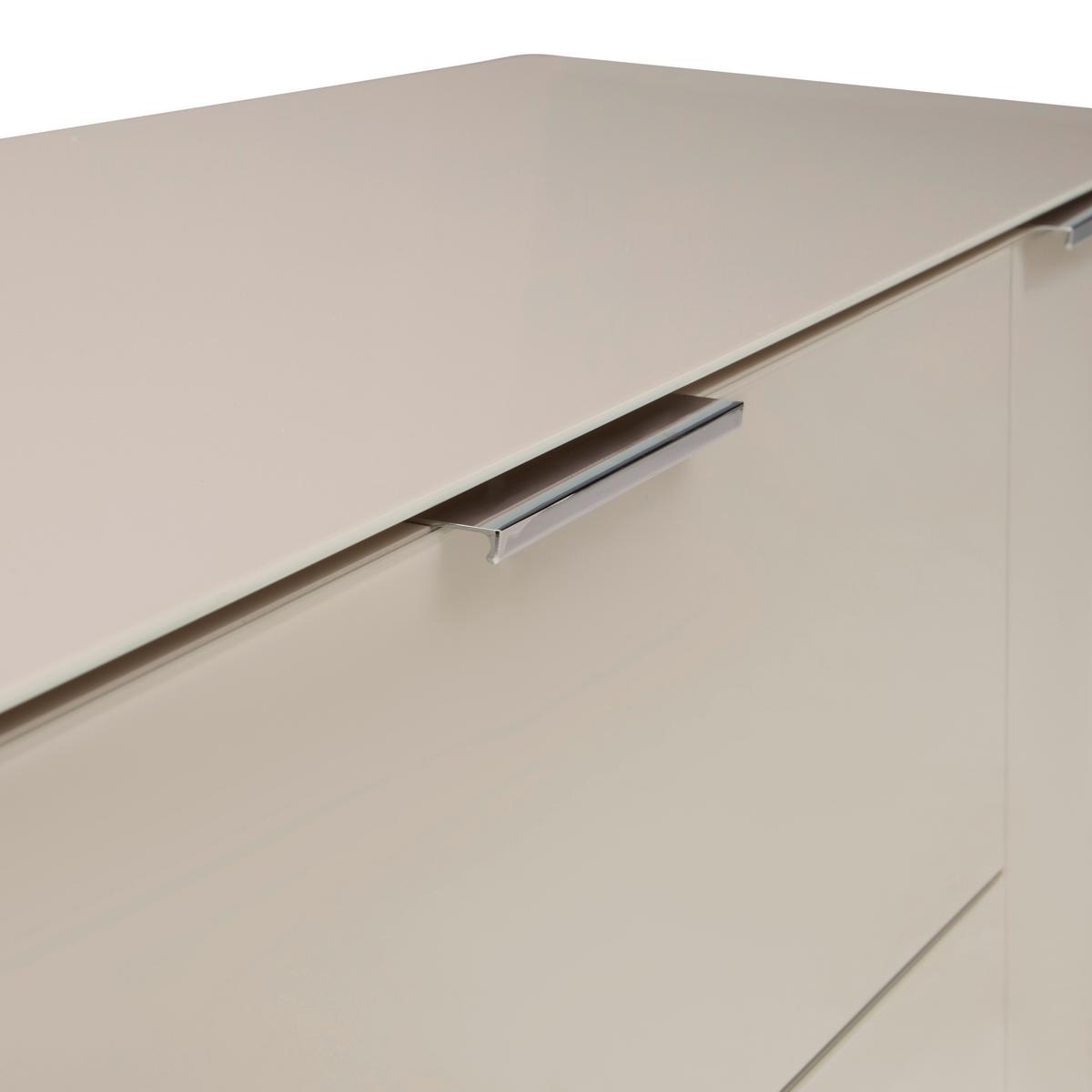 TV komoda SIENA sklo, kašmír - čierna/kašmírová, Modern, kov/kompozitné drevo (226/55/40cm) - Premium Living