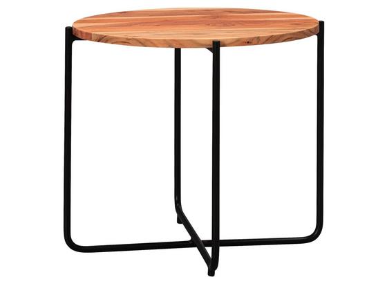 Couchtisch L: ca. 42,5 cm Akazieholz - Schwarz/Akaziefarben, LIFESTYLE, Holz/Metall (42,5/42,5/40,5cm) - Livetastic Couchtisch L: ca. 42,5 cm Akazieholz - Schwarz/Akaziefarben, LIFESTYLE, Holz/Metall (42,5/42,5/40,5cm) - Livetastic