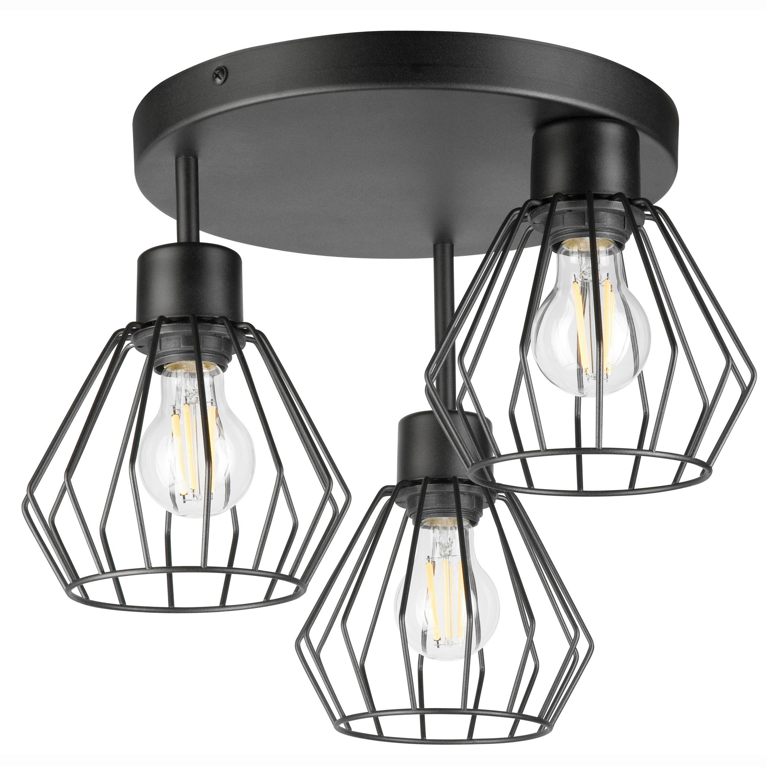 Deckenleuchte Audrey Schwarz Hochglanz - Basics (38/32cm)