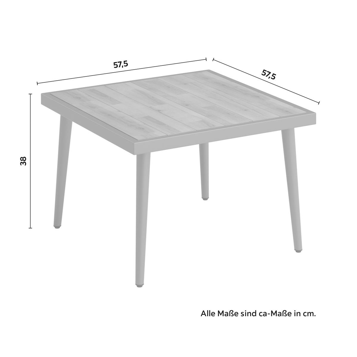 Záhradní sedací souprava SALLIE - šedá/černá, Moderní, kov/dřevo (205/76,5/58,5cm) - Bessagi Garden
