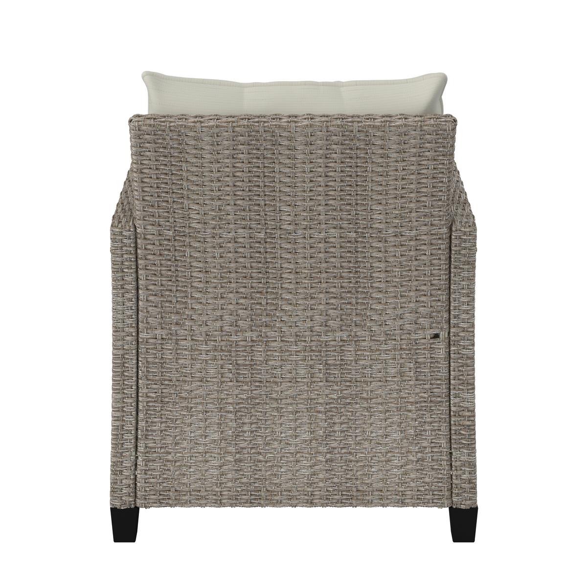 Loungegarnitur 4-Tlg. Kos Holz /Kunststoff/Metall mit Kissen - Beige/Creme, MODERN, Holzwerkstoff/Kunststoff - Luca Bessoni