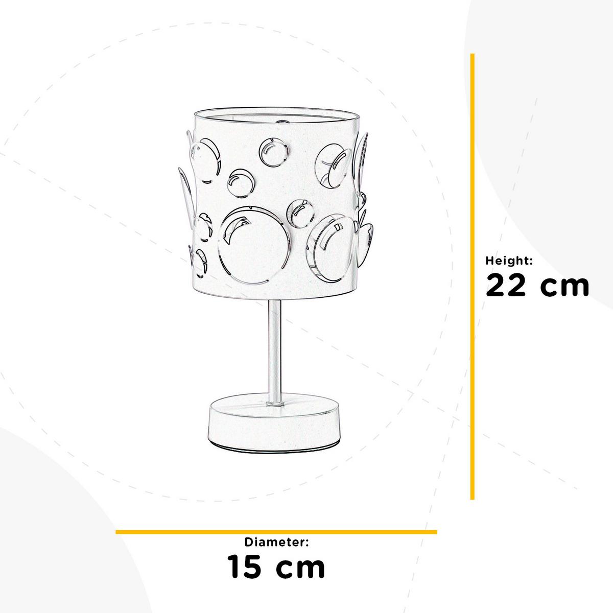 Kindertischleuchte 4895/l - Weiß, Design, Metall (15/22cm)