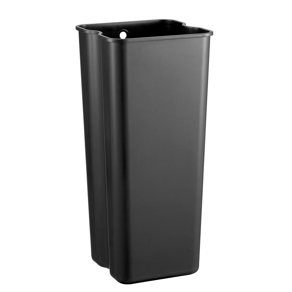 ABFALLEIMER Clean Square B: 37cm - Schwarz/Weiß, MODERN, Kunststoff/Metall (37/65/29cm) - MID.YOU
