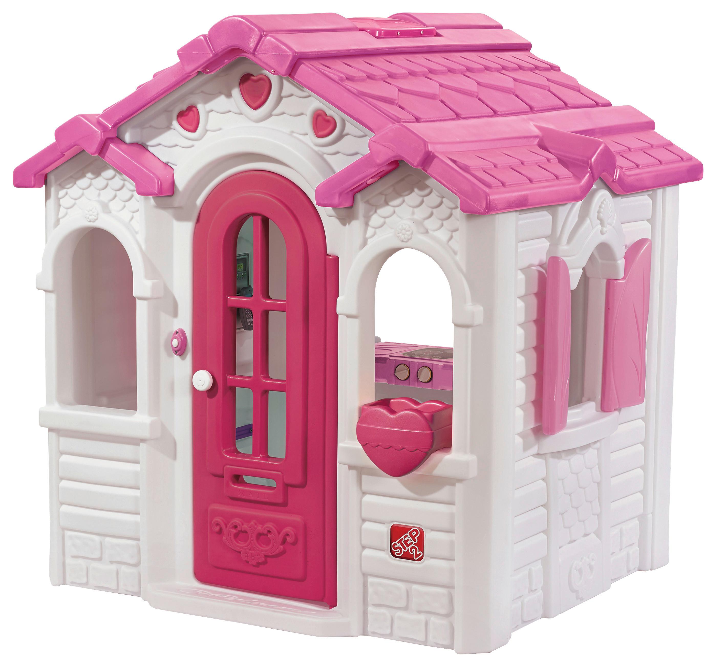 Spielhaus 851999 - Weiß/Rosa, KONVENTIONELL, Kunststoff (119,38/147/135cm) - Ambia Garden