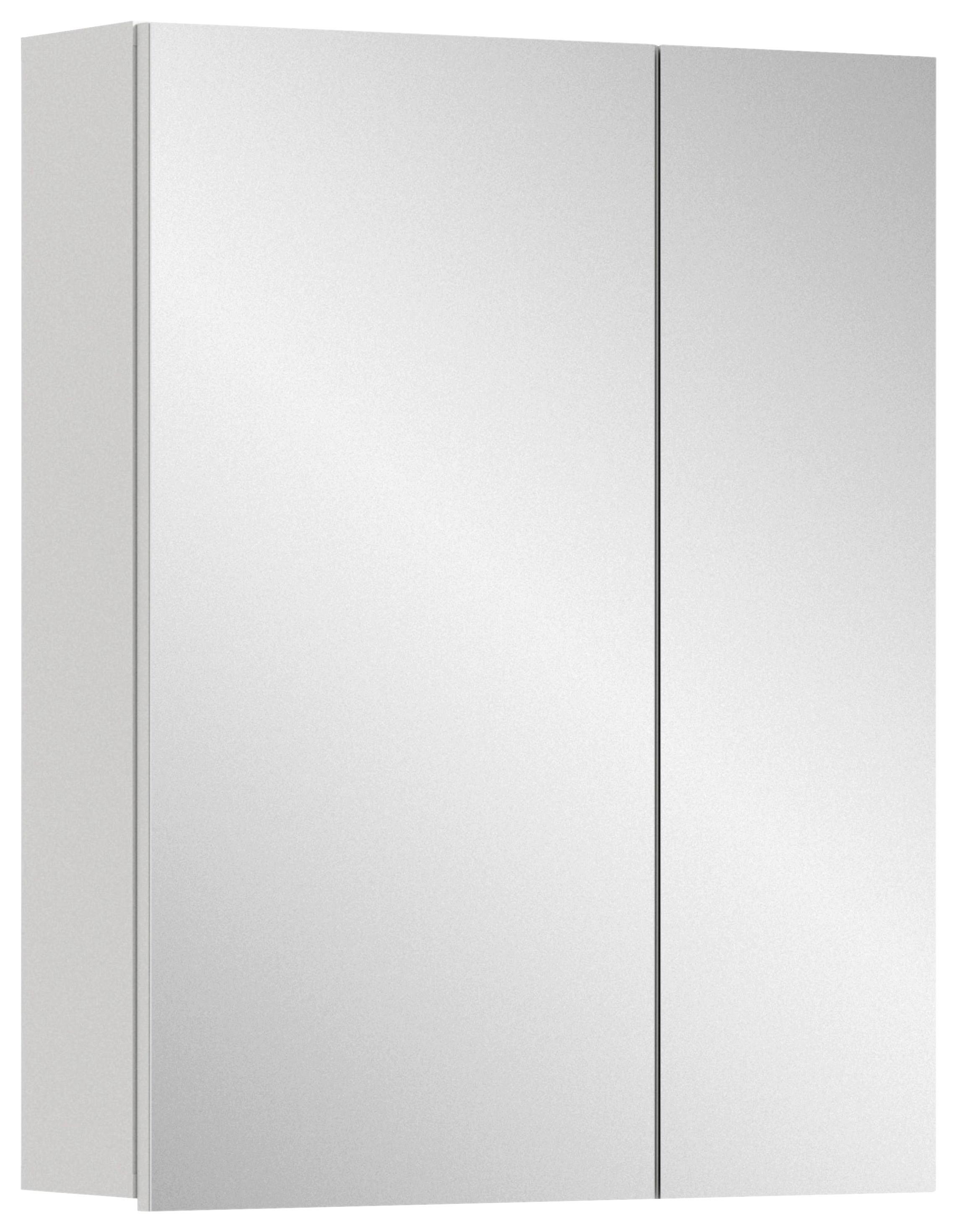 Spiegelschrank Vira - Weiß Hochglanz/Weiß, MODERN, Holzwerkstoff (60/77/18cm) - MID.YOU