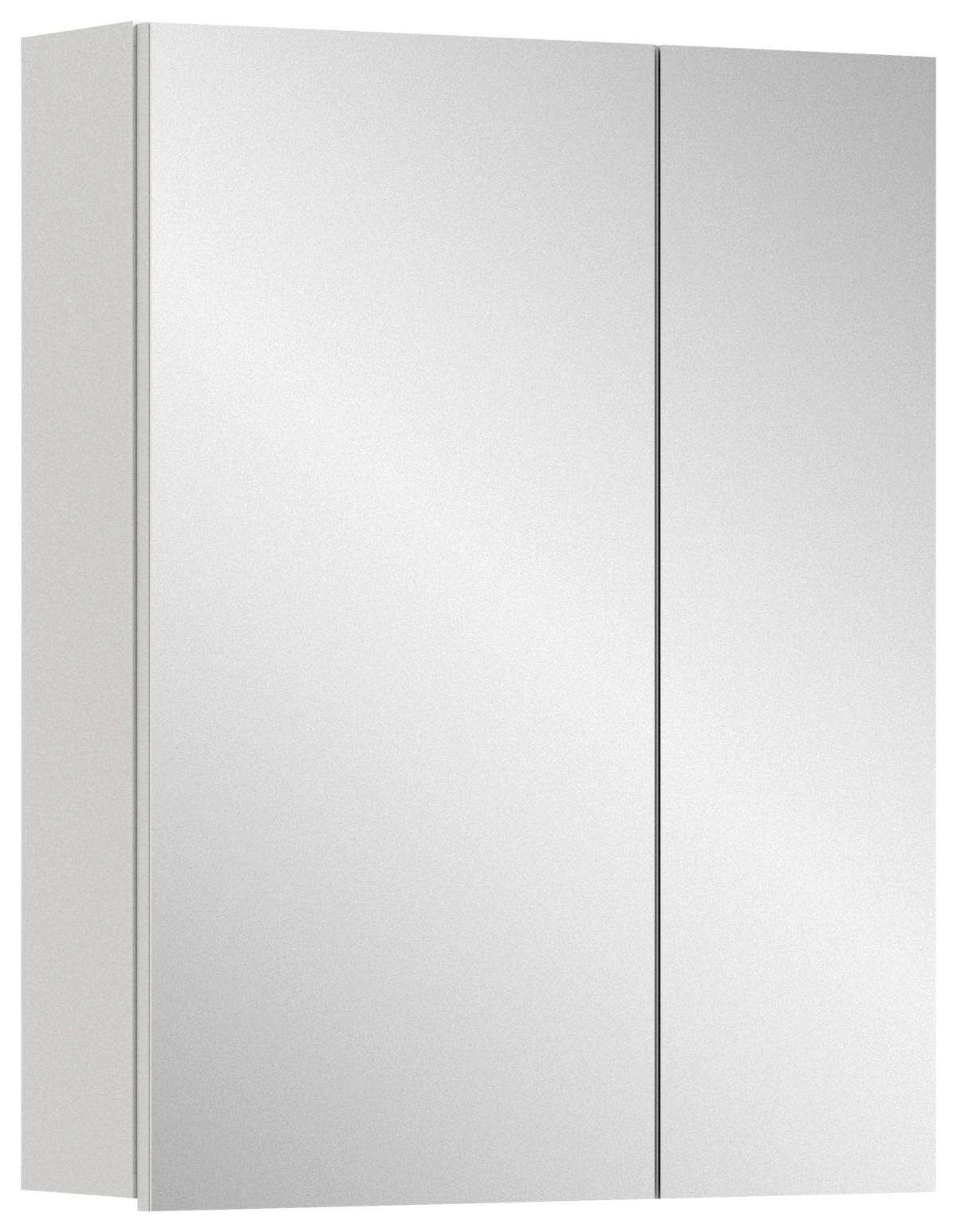Badezimmer Vira - Weiß Hochglanz/Schwarz, MODERN, Holzwerkstoff (60cm) - MID.YOU