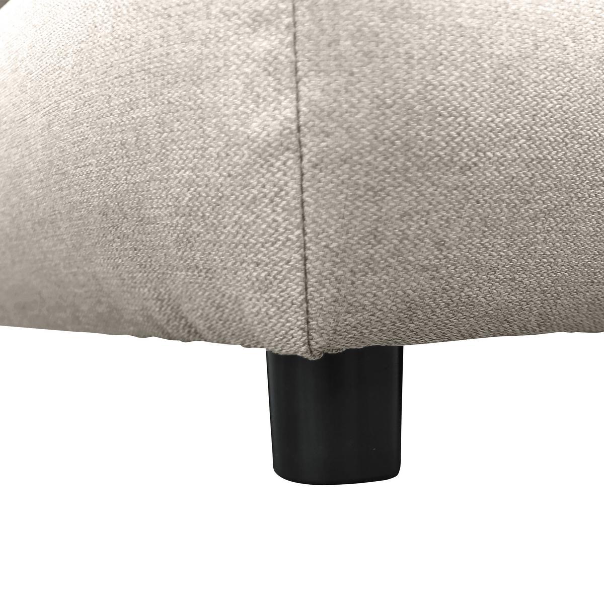 Schlafsofa Mela Beige B: 200 cm - Beige/Schwarz, Design, Textil (200/88/87cm) - P & B