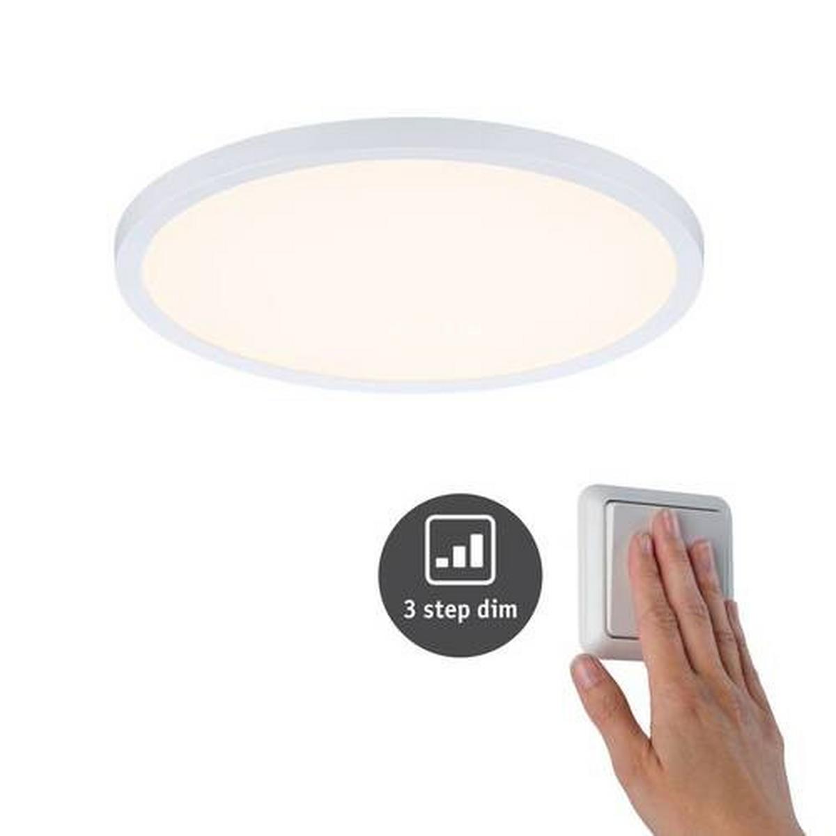 LED-Paneel Ø 23 cm dimmbar - Weiß, Design, Kunststoff (23,0cm) - Paulmann