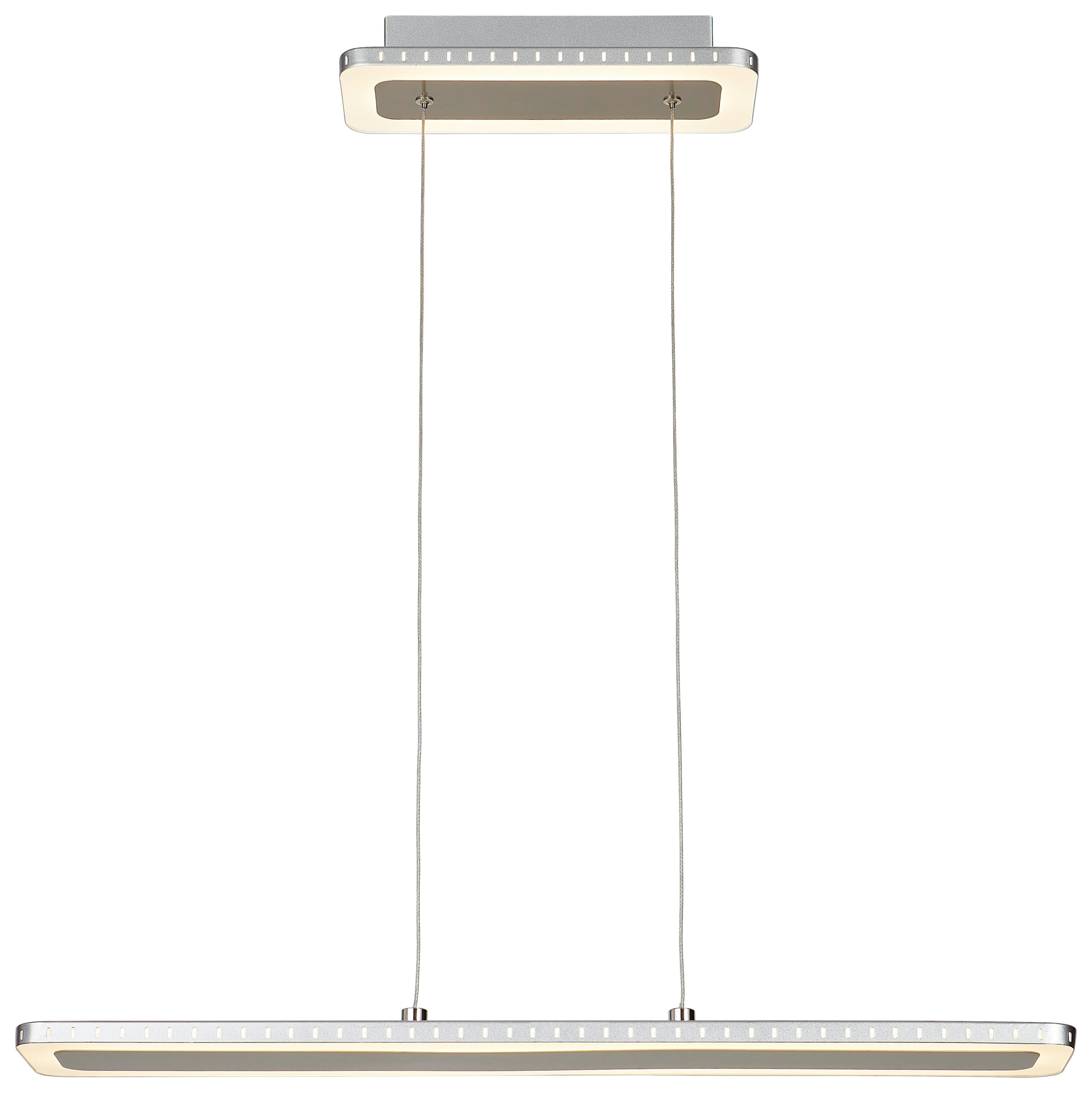 LED-Hängeleuchte Si Solaris H: 120 cm 2-Flammig dimmbar - Edelstahlfarben, Design, Metall (70/12/120cm)