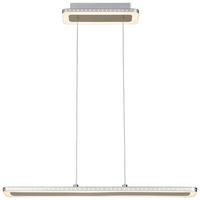 LED-Hängeleuchte Si Solaris H: 120 cm 2-Flammig dimmbar - Edelstahlfarben, Design, Metall (70/12/120cm)