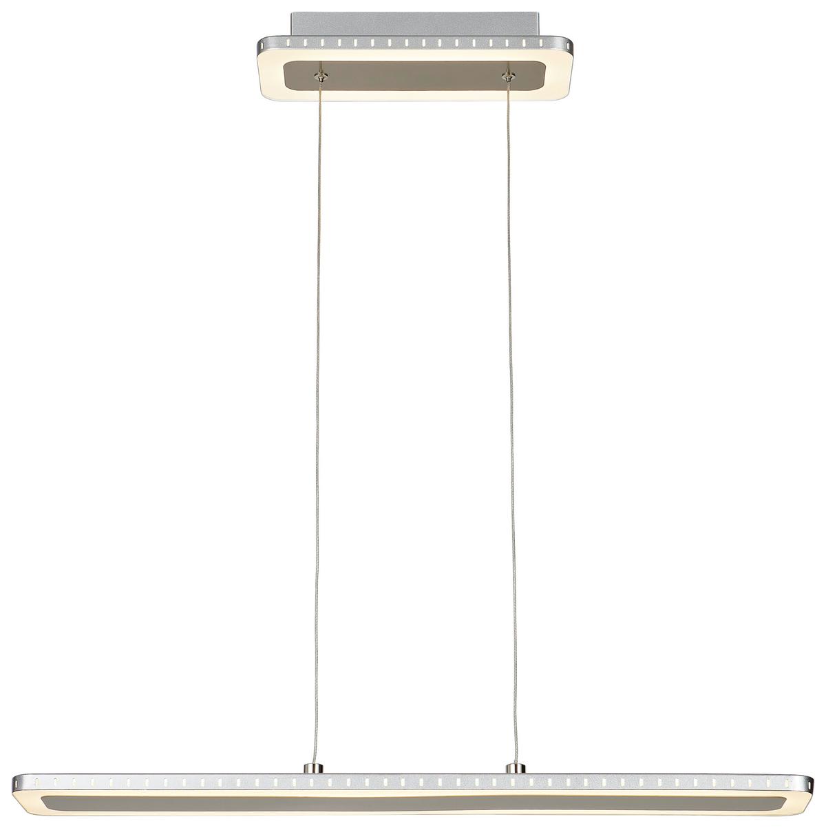 LED-Hängeleuchte Si Solaris H: 120 cm 2-Flammig dimmbar - Edelstahlfarben, Design, Metall (70/12/120cm)