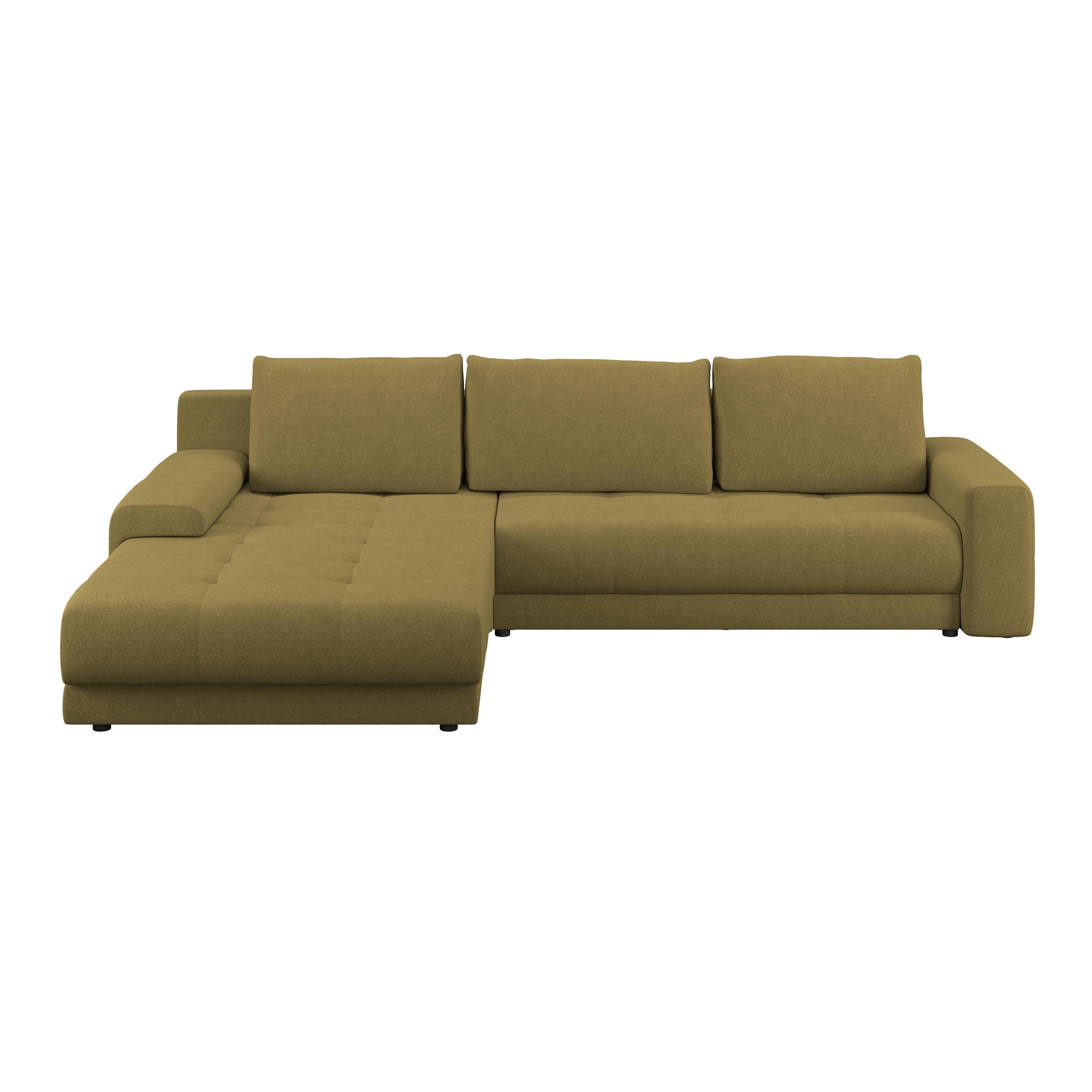 Ecksofa Adria Ocker S: 213x308 cm - Olivgrün, Trend, Textil (213/308cm) - Luca Bessoni