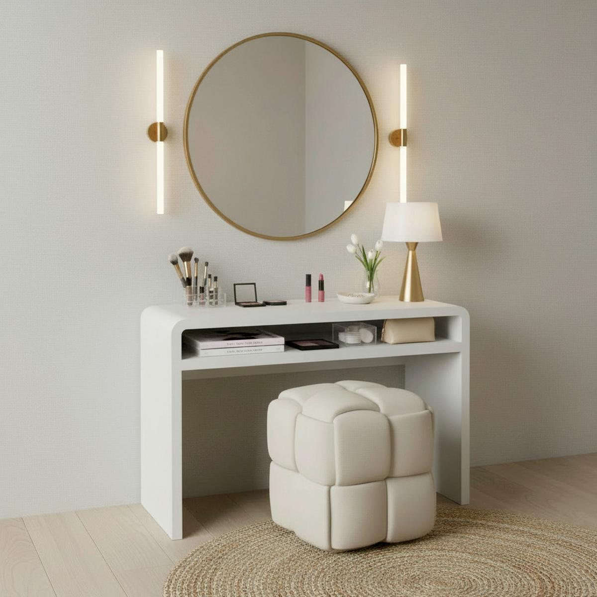 KONZOLOVÝ STOLEK EMILIA - bílá, Moderní, kompozitní dřevo (120/78/40cm) - Bessagi Home