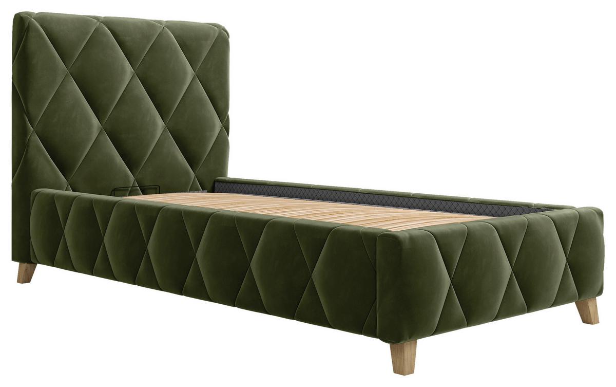 Polsterbett Trivio 90x200 cm Olivgrün - Olivgrün, MODERN, Holz/Holzwerkstoff (90/200cm) - MID.YOU