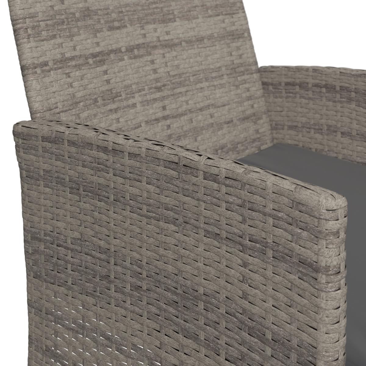 SÚPRAVA ZÁHRADNÉHO NÁBYTKU MICHELLE 2 - číra/svetlosivá, Basics, kov/textil