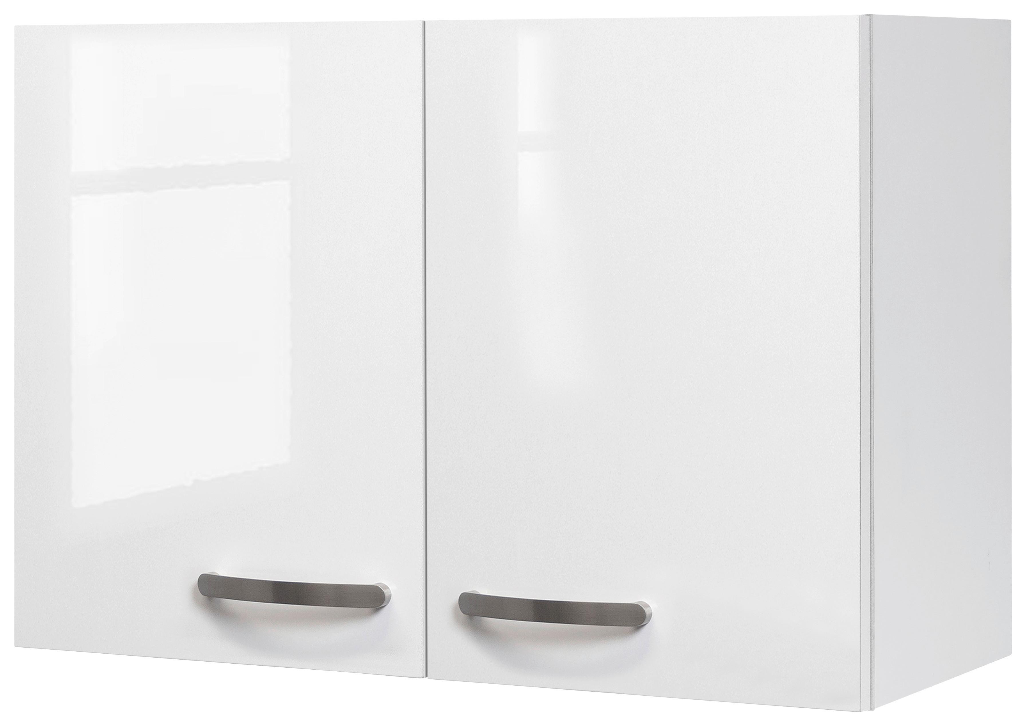Küchenoberschrank Alba B: 80 Cm Weiß 1 Drehtür - Weiß Hochglanz/Weiß, MODERN, Holzwerkstoff (80/54,8/32cm)