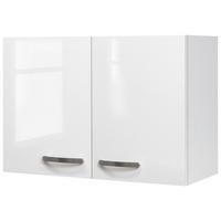 Felsőszekrény Alba - fehér/magasfényű fehér, Modern, faalapú anyag (80/54,8/32cm)