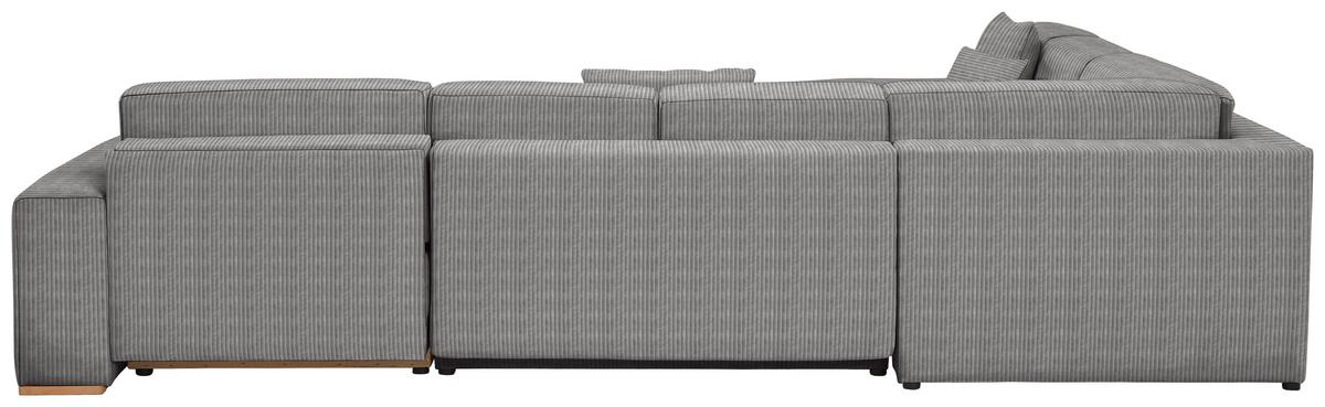 Wohnlandschaft Vouge Grau U: 283x371x208 Cm - Buchefarben/Schwarz, KONVENTIONELL, Textil (283/371/208cm) - Livetastic