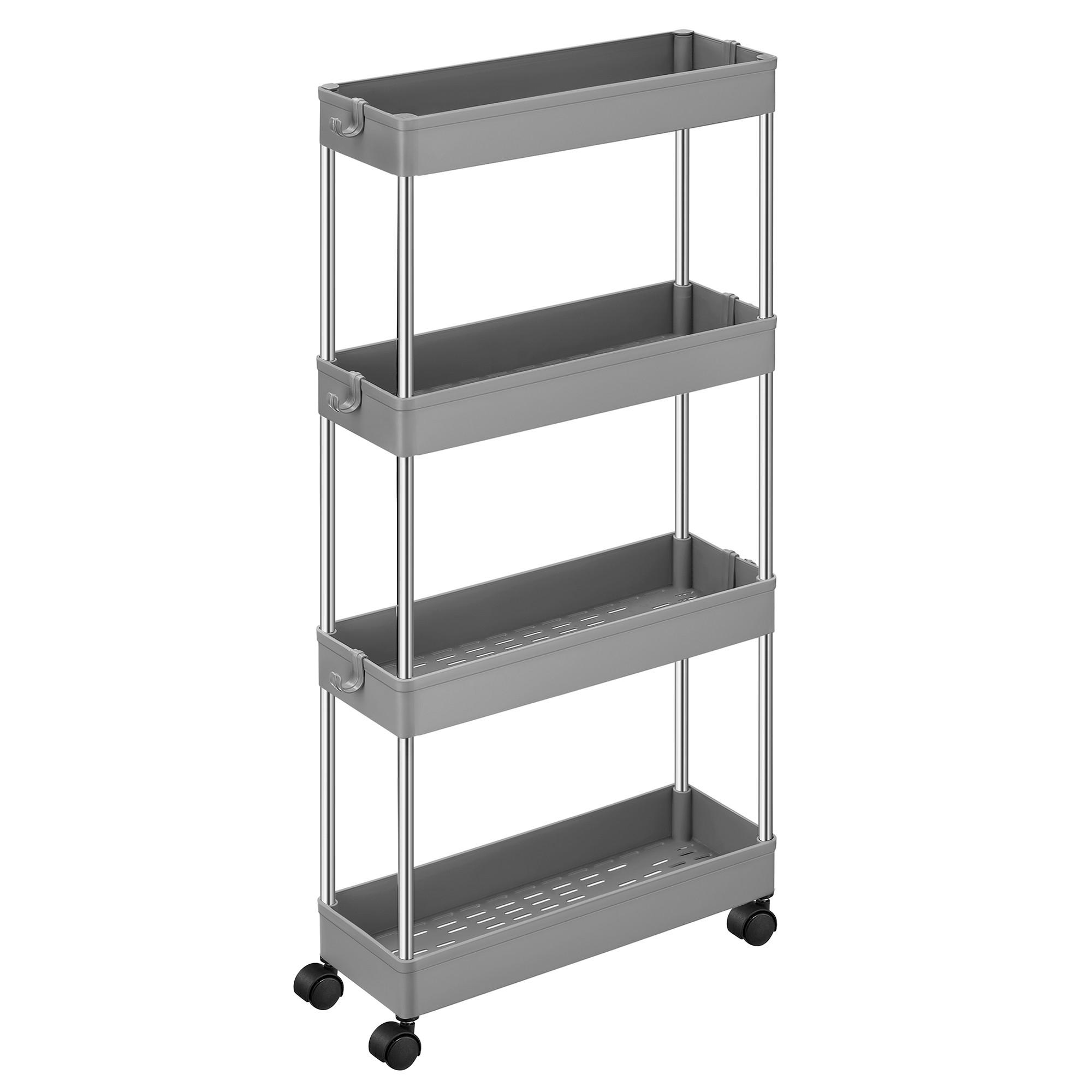 Servierwagen Grau B: 42 Cm - Grau, Basics, Kunststoff/Metall (42/86/14,4cm)