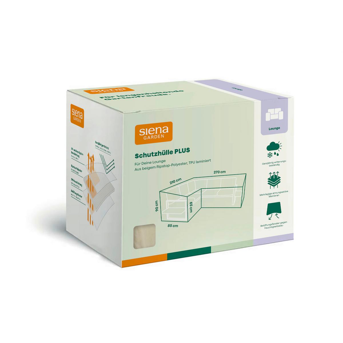 Schutzhülle Plus Lounge Schutzhülle - Beige, MODERN, Kunststoff (210/90/270cm) - Siena Garden
