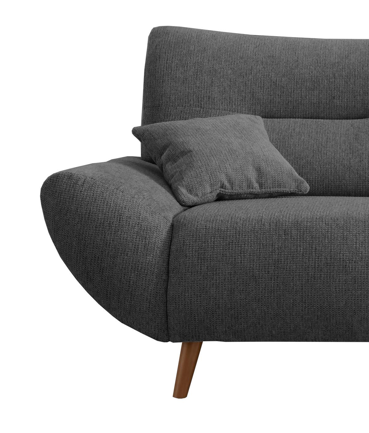 3-sitzer-sofa Drago Mit Kissen Anthrazit B: 205 Cm - Wildeiche/Anthrazit, MODERN, Holz/Textil (205/81/90cm) - MID.YOU