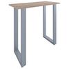Bartisch Xona B 110x50 - Silberfarben/Sonoma Eiche, KONVENTIONELL, Holzwerkstoff/Metall (110/50/102cm)