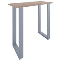 Bartisch Xona B 110x50 - Silberfarben/Sonoma Eiche, KONVENTIONELL, Holzwerkstoff/Metall (110/50/102cm)