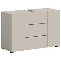 Waschbeckenunterschrank Vira Kaschmir B: 82 Cm - Kaschmir/Schwarz, MODERN, Holzwerkstoff (82/56/34cm) - MID.YOU