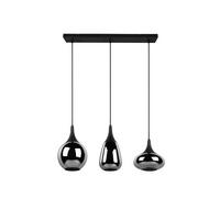 Hängeleuchte 317000332 Lumina - Chromfarben/Schwarz, Design, Glas/Metall (68,8/19,5/150cm) - Trio Leuchten