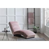 Relaxliege Chaiselongue, Rosa B: 170 Cm - Schwarz/Rosa, MODERN, Textil (170/82/60cm) - Livetastic