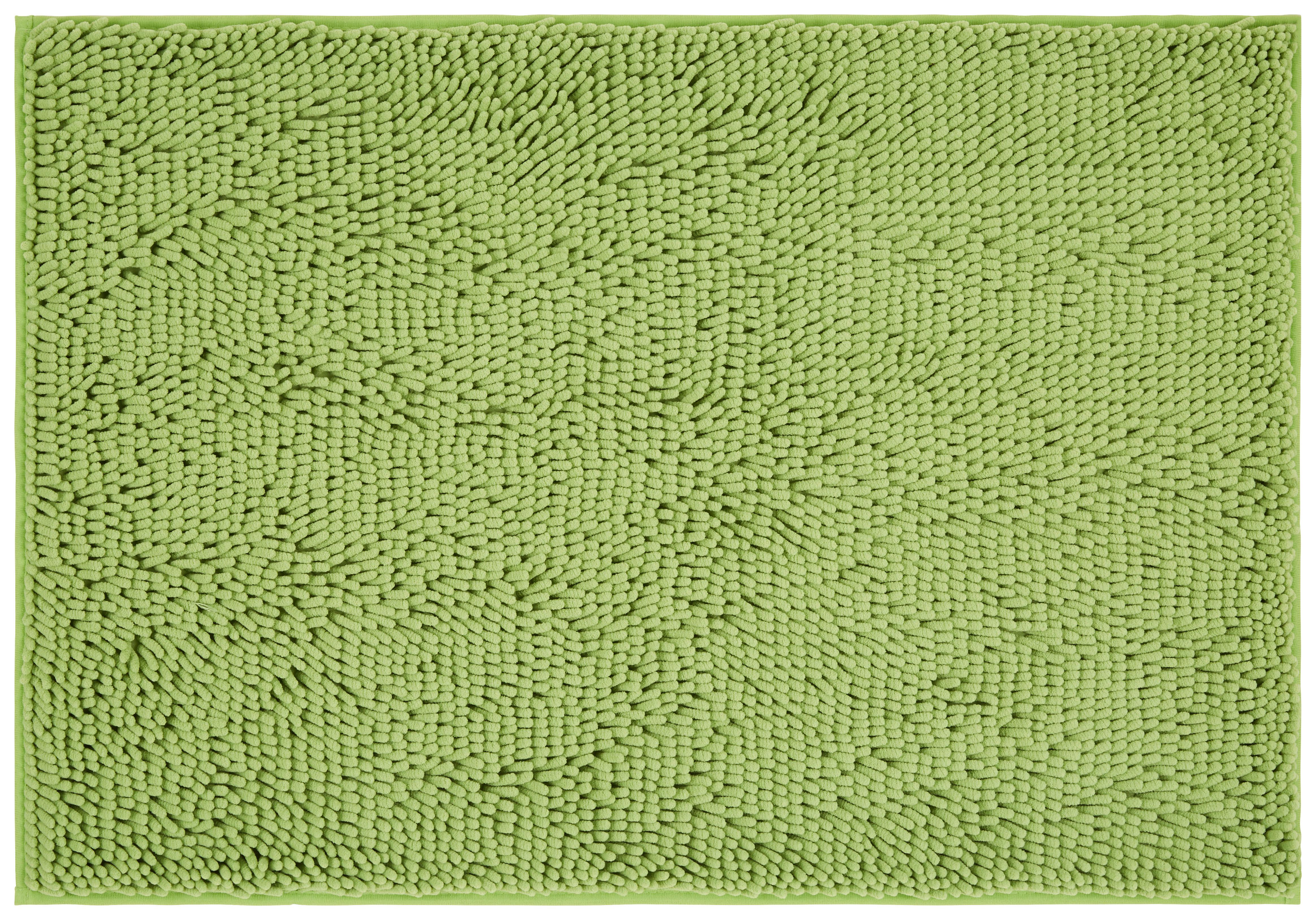 Fürdőszobaszőnyeg Liliane Kb. 60/90cm - zöld, Konventionell, műanyag (60/90cm) - Ondega