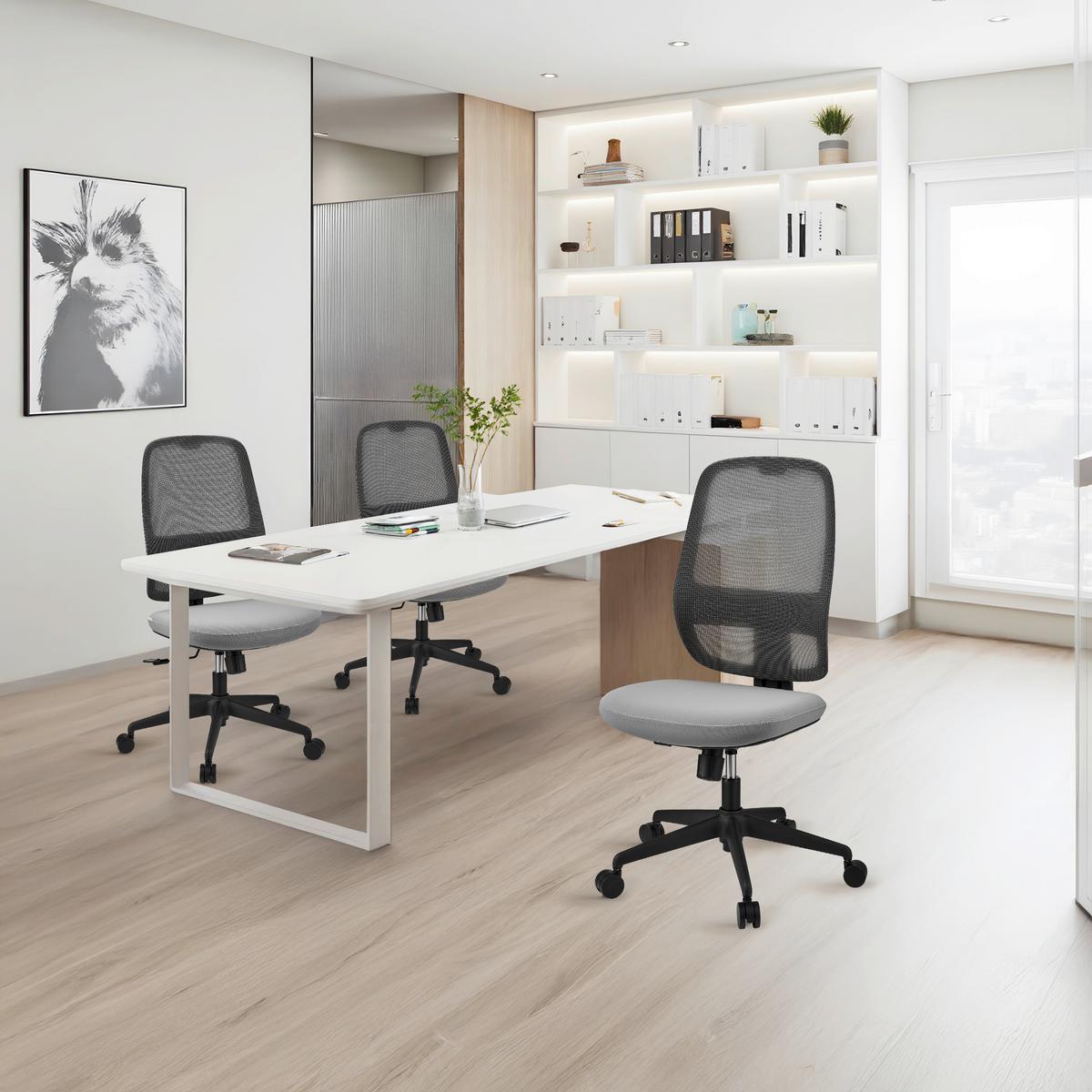 DREHSTUHL Minoro Grau B: 55cm - Schwarz/Grau, MODERN, Kunststoff/Textil (55/112/59cm) - MID.YOU