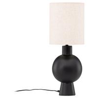 Tischleuchte Mysterna - Beige/Schwarz, Basics, Textil/Stein (21/55/21cm) - P & B