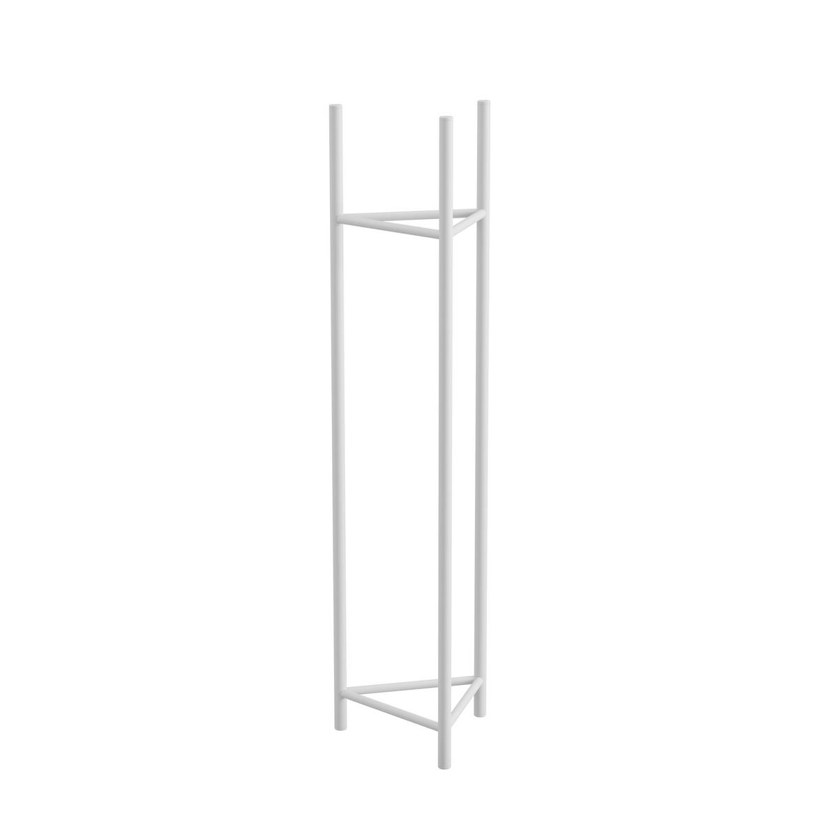 Blumenständer Aluminium Weiß BxHxT: 23x90x23 cm - Weiß, Basics, Metall (23/90/23cm)