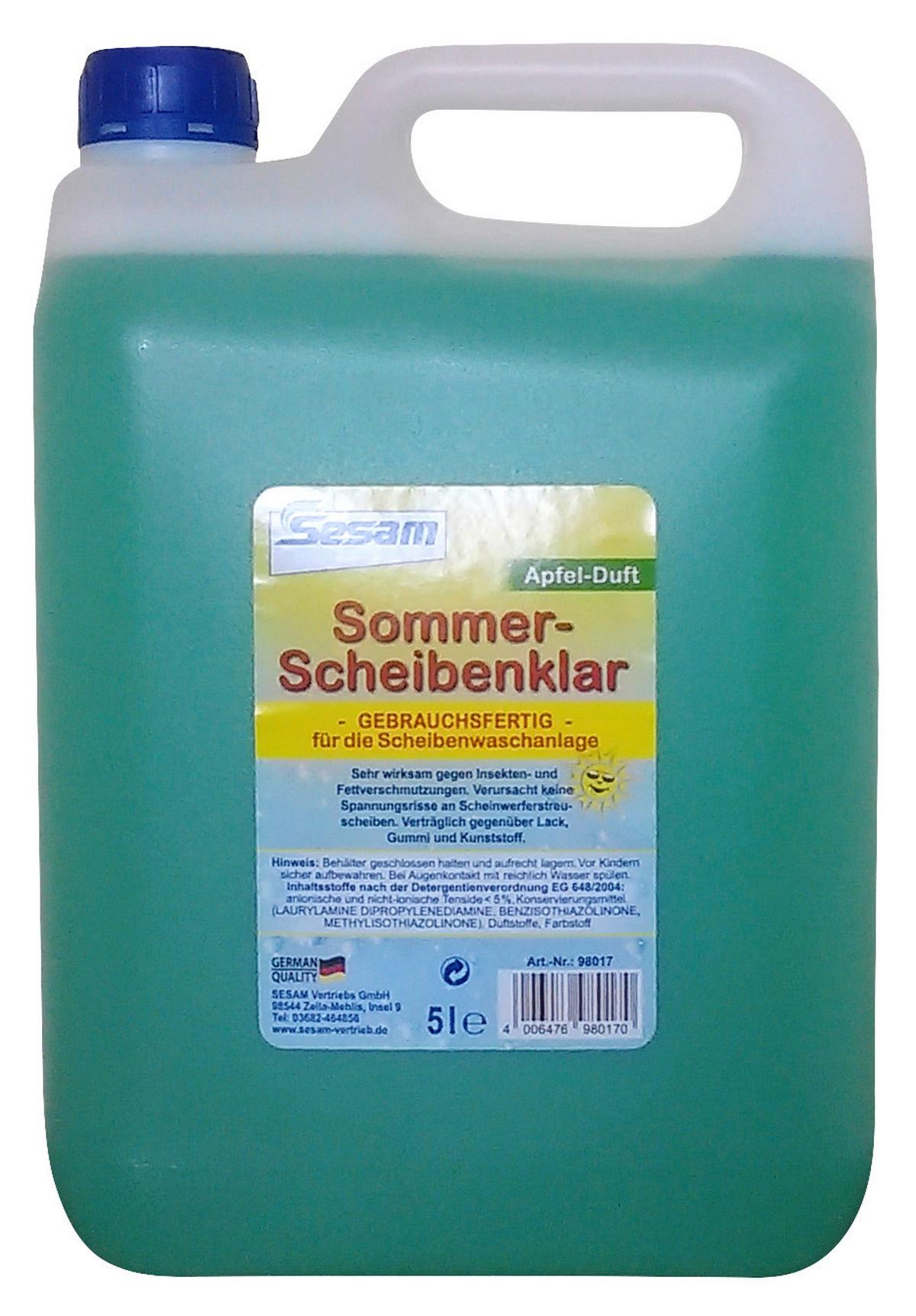 Scheibenklar Auto, 5 Liter Mit Apfelduft, für Sommer - MODERN, Kunststoff (19/28/12,5cm)
