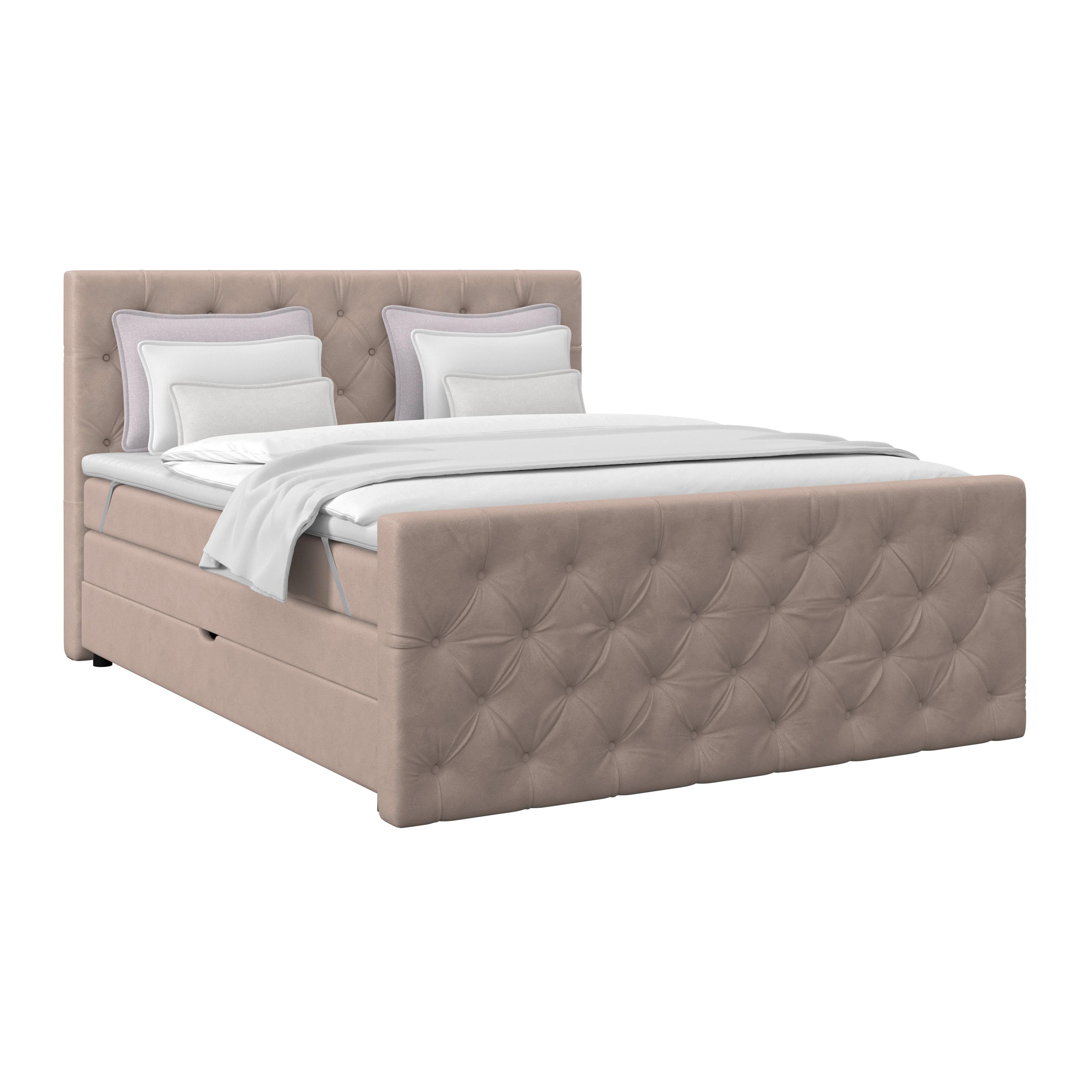 Boxspringbett Elio Beige 160x200 Cm H2