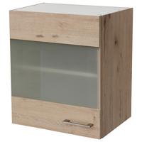 Kuchyňská horní skříňka RIVA HGH50 - dub San Remo/čiré, Moderní, kov/kompozitní dřevo (50/54,8/32cm)