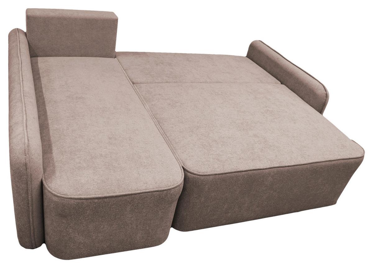 Ecksofa Fancy Rosa 143x209 cm - Schwarz/Rosa, Design, Textil (143/209cm) - MID.YOU