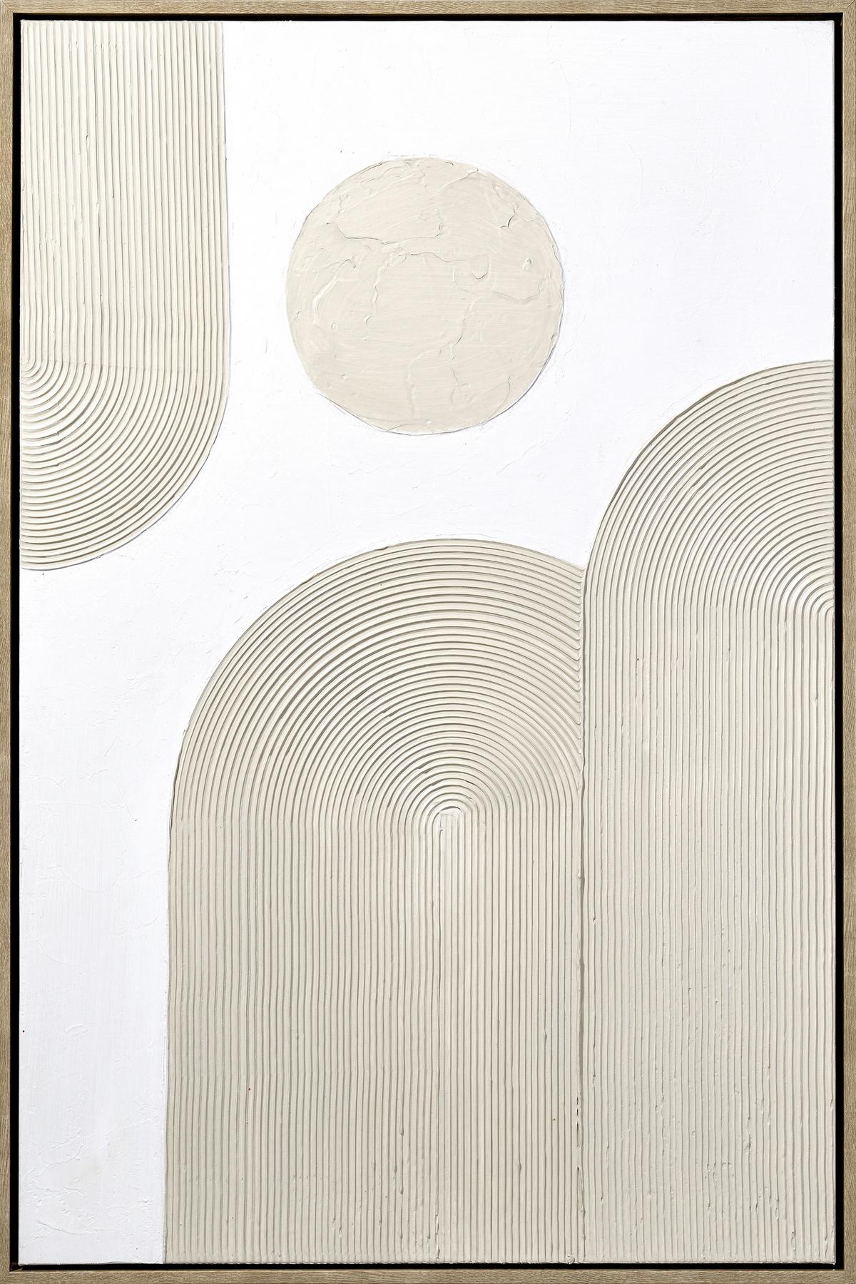 Obraz na plátne Denise, 60/90 cm - biela/prírodná farba, drevo/textil (60/90cm) - Premium Living