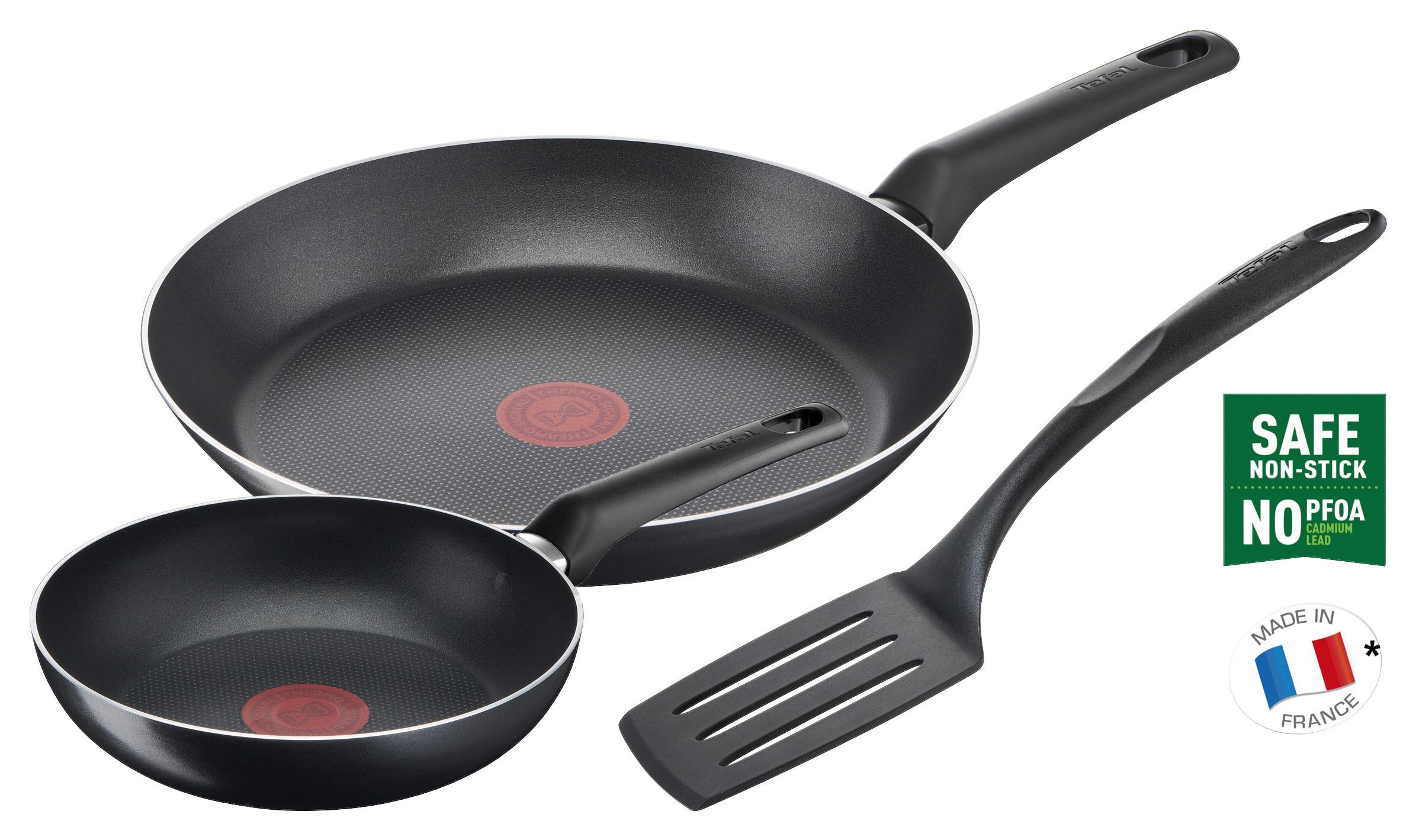 Pfannenset Simple Cook 3-Tlg., Antihaftbeschichtet - Schwarz, Basics, Metall (46/29/10cm)