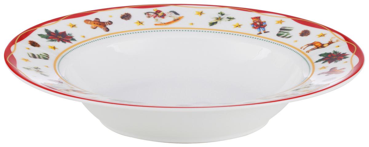 SUPPENTELLER Stella - Rot/Weiß, Basics, Keramik (21,3/3,6cm) - James Wood