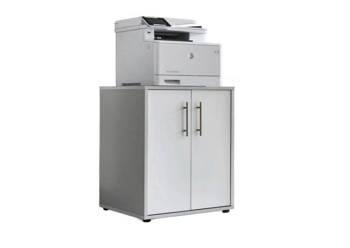 Aktenschrank Office Edition Weiß, Grau B: 54cm - Weiß/Grau, MODERN, Holzwerkstoff (54/74/50cm) - MID.YOU