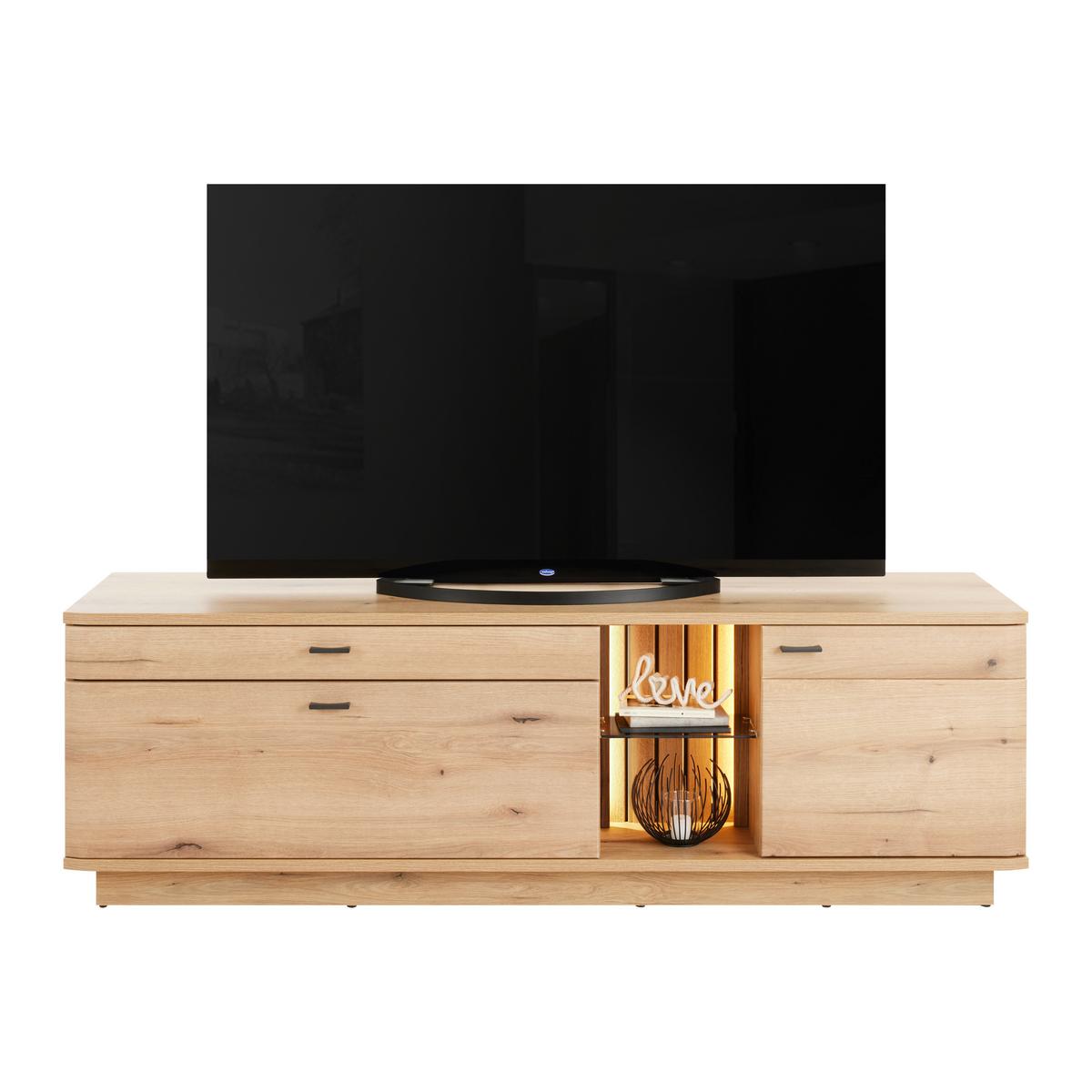 TV-Element Fortuna - MODERN, Glas/Holzwerkstoff (180/57/50cm)